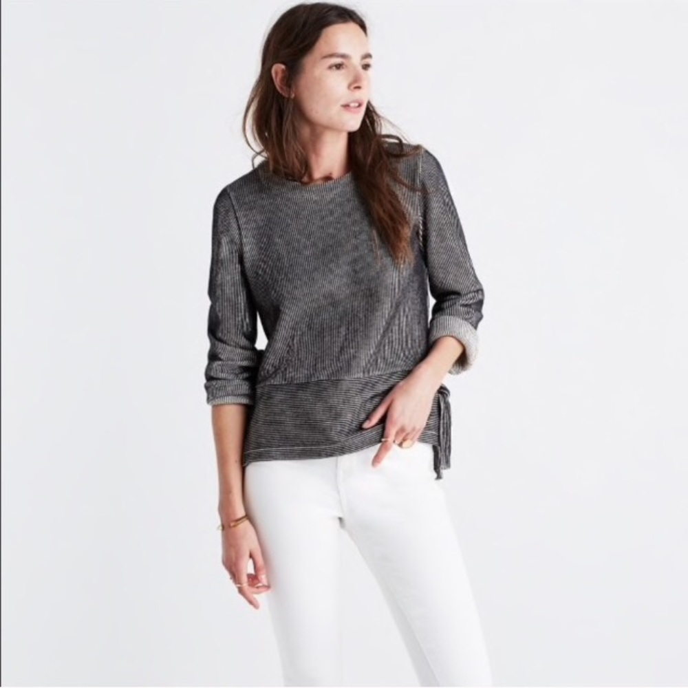 Madewell French Rib Side-Tie Pullover